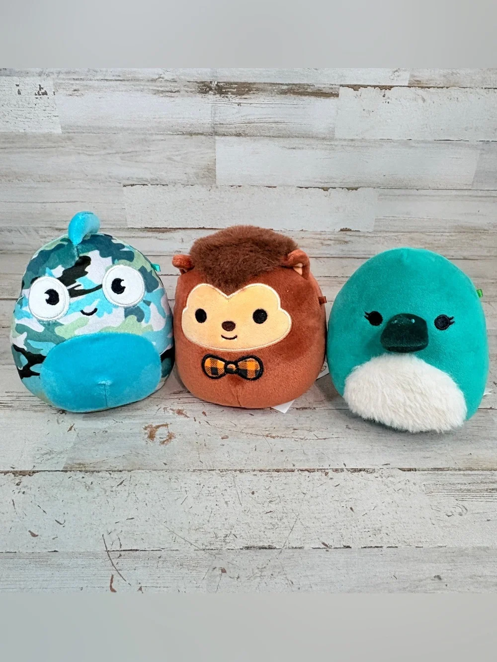 Squishmallow Lot Of 3 Plush Animals 5” Stuffed Animals Calais, Wade, Selassi